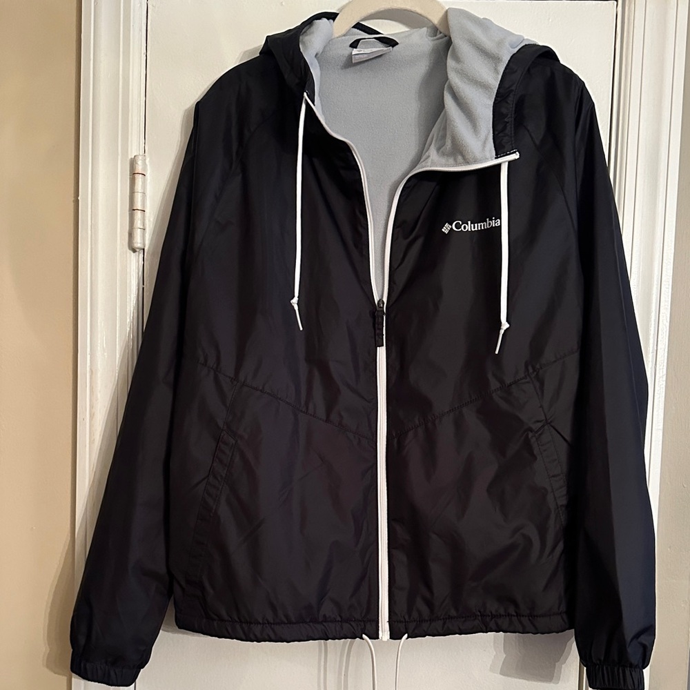 Columbia Black and Gray Hooded Jacket